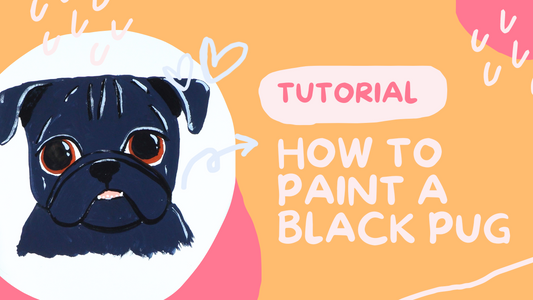 How to paint black pugs - simply and easily!