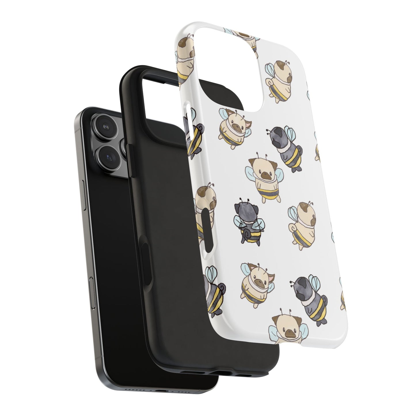 Cute Puglebees Tough Phone Case for Pug (and bee!) Lovers