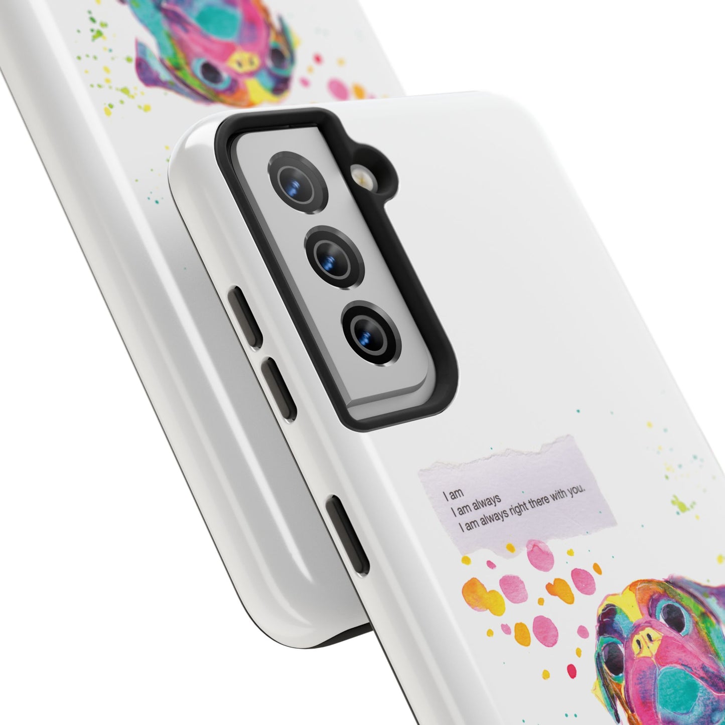 Colorful Pug Art Tough Phone Case – I Am Always Right There with You