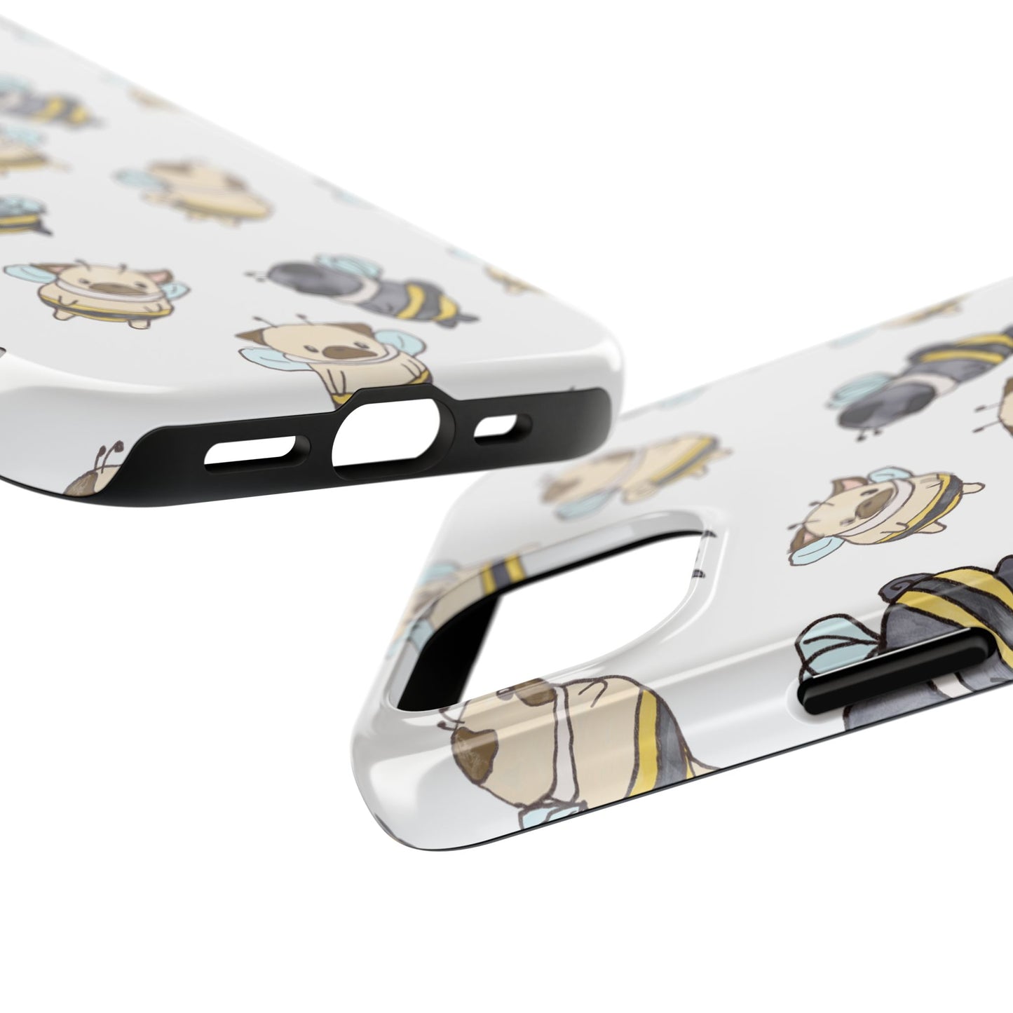 Cute Puglebees Tough Phone Case for Pug (and bee!) Lovers