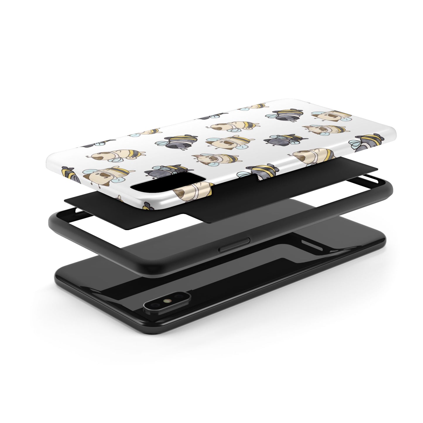 Cute Puglebees Tough Phone Case for Pug (and bee!) Lovers