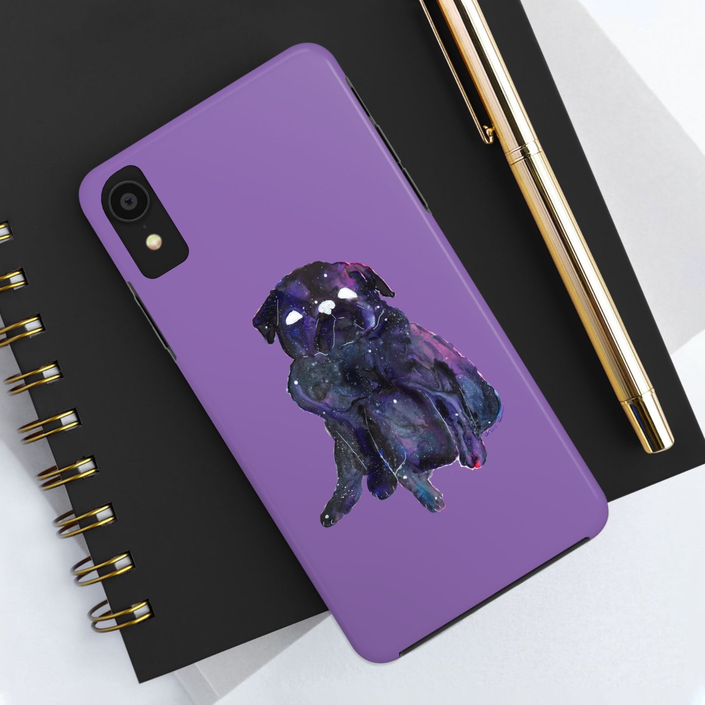 Galactic Pug Tough Phone Case - Stylish Phone Protection for Dog Lovers