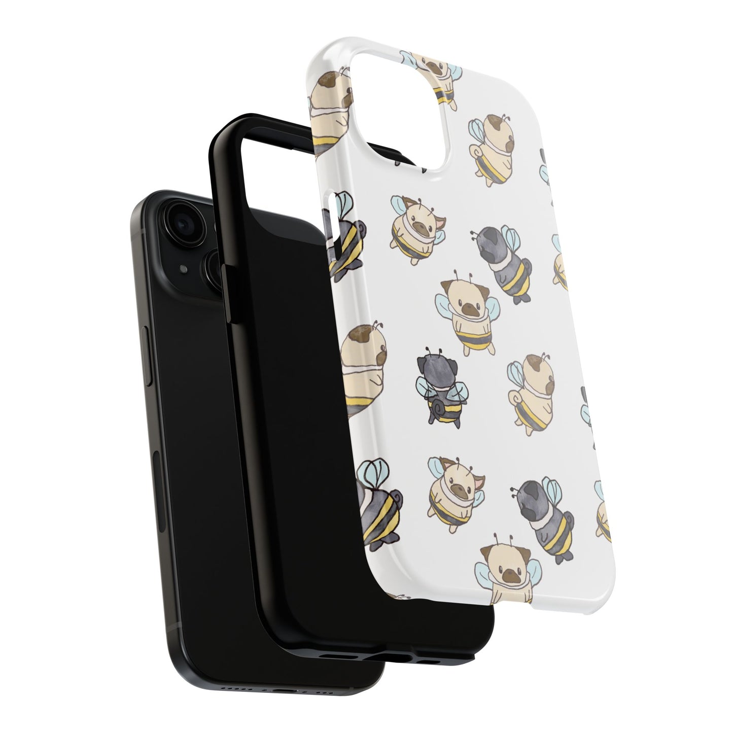 Cute Puglebees Tough Phone Case for Pug (and bee!) Lovers