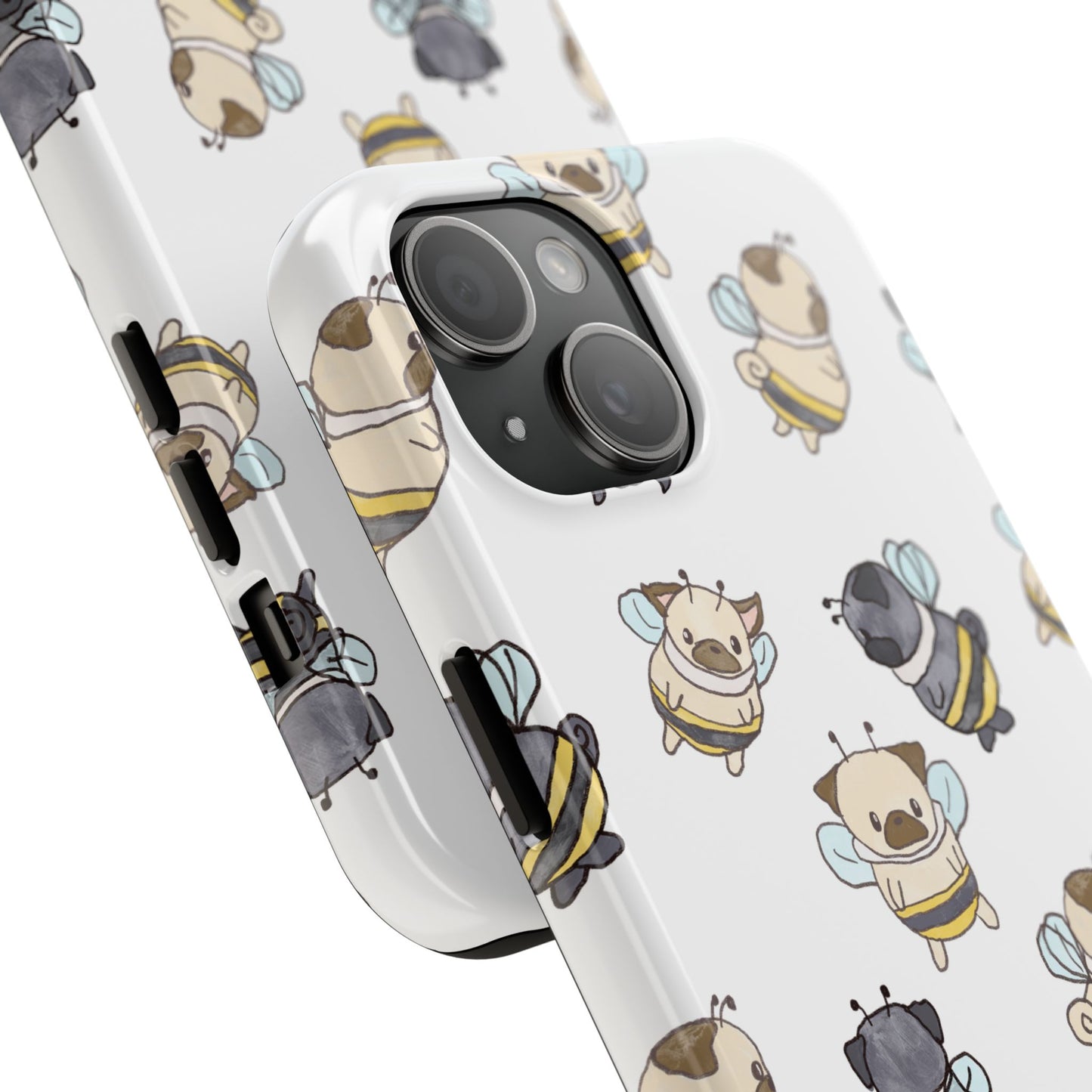 Cute Puglebees Tough Phone Case for Pug (and bee!) Lovers