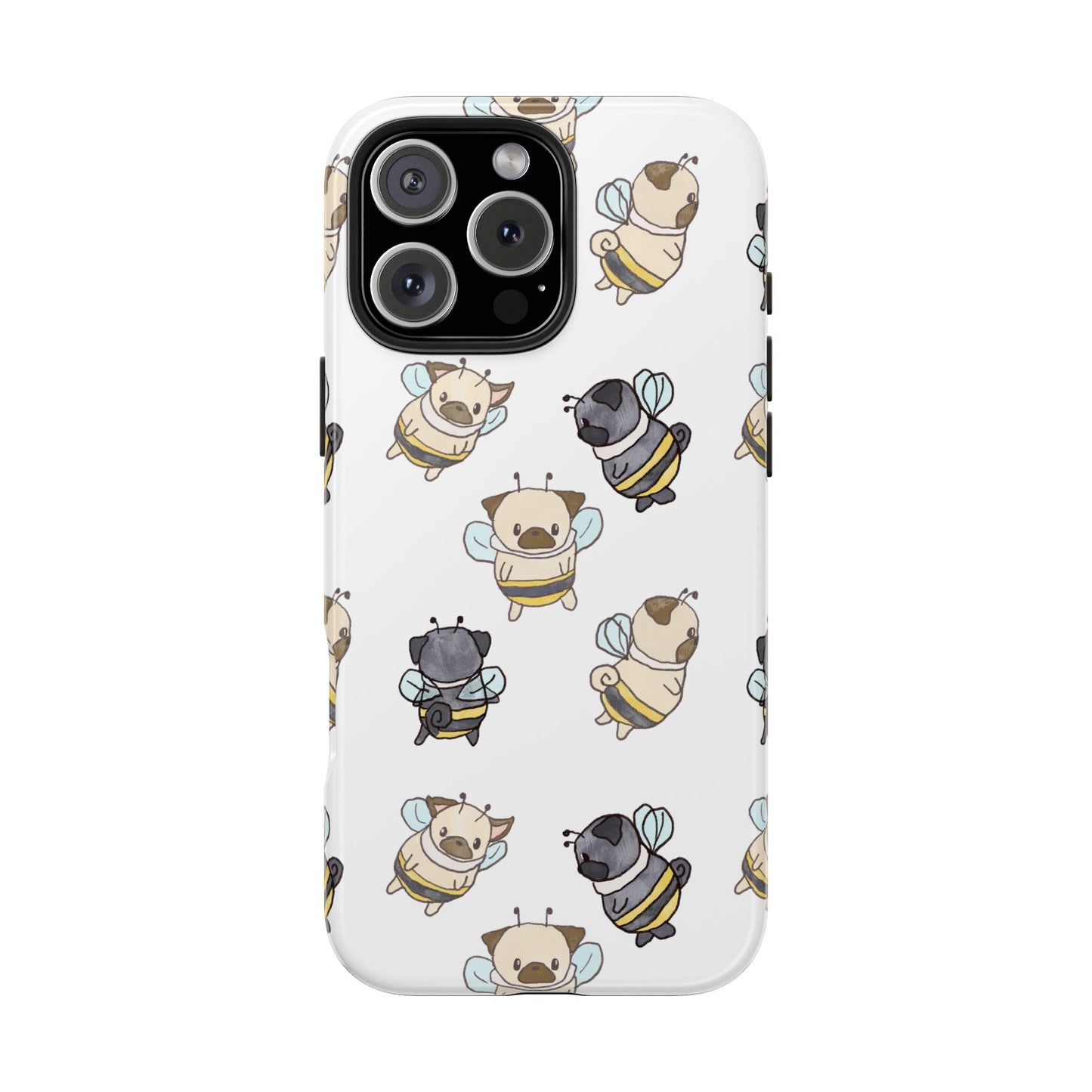 Cute Puglebees Tough Phone Case for Pug (and bee!) Lovers