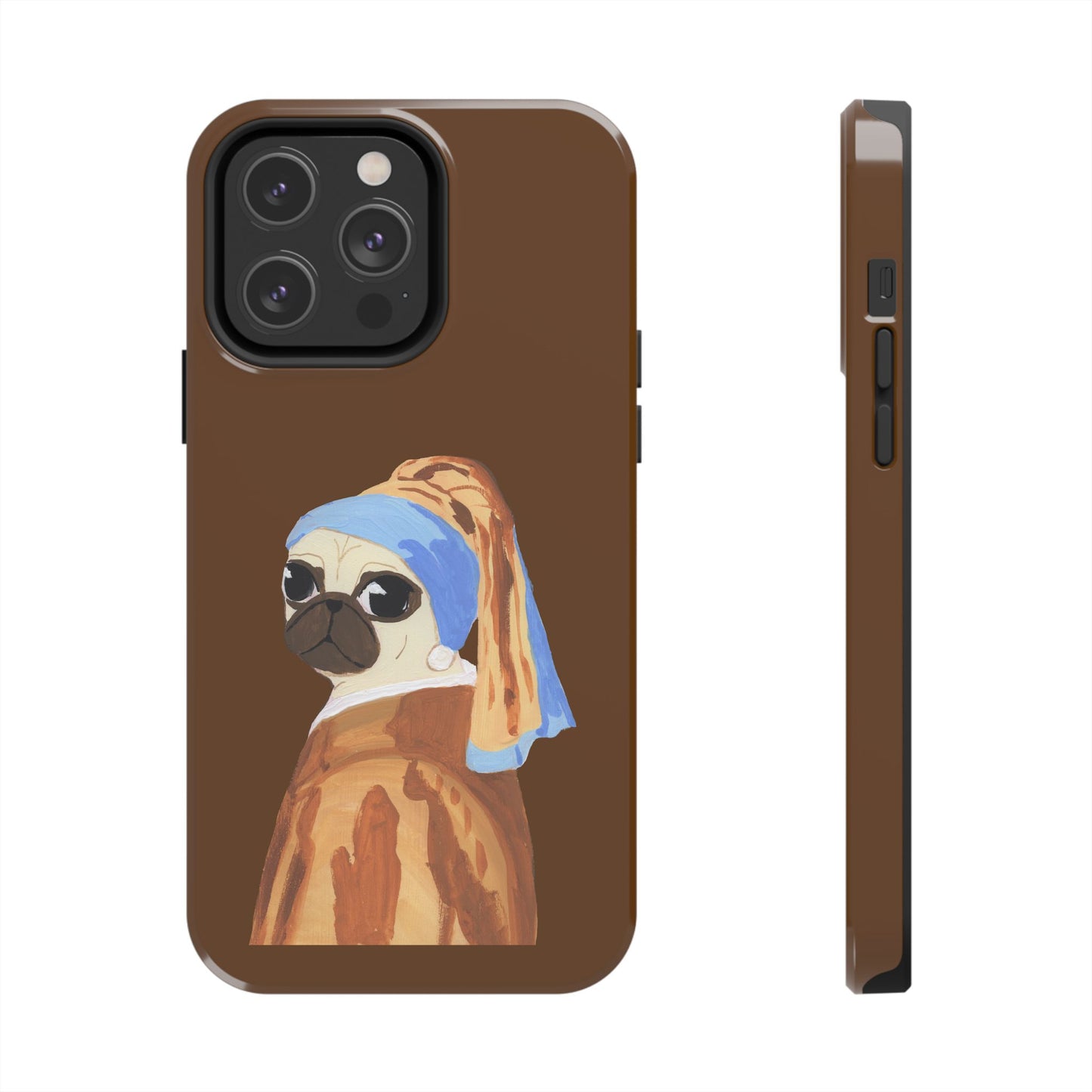 Pug With A Flair For Accessorizing Art Tough Phone Case - Unique Pug Lover Gift