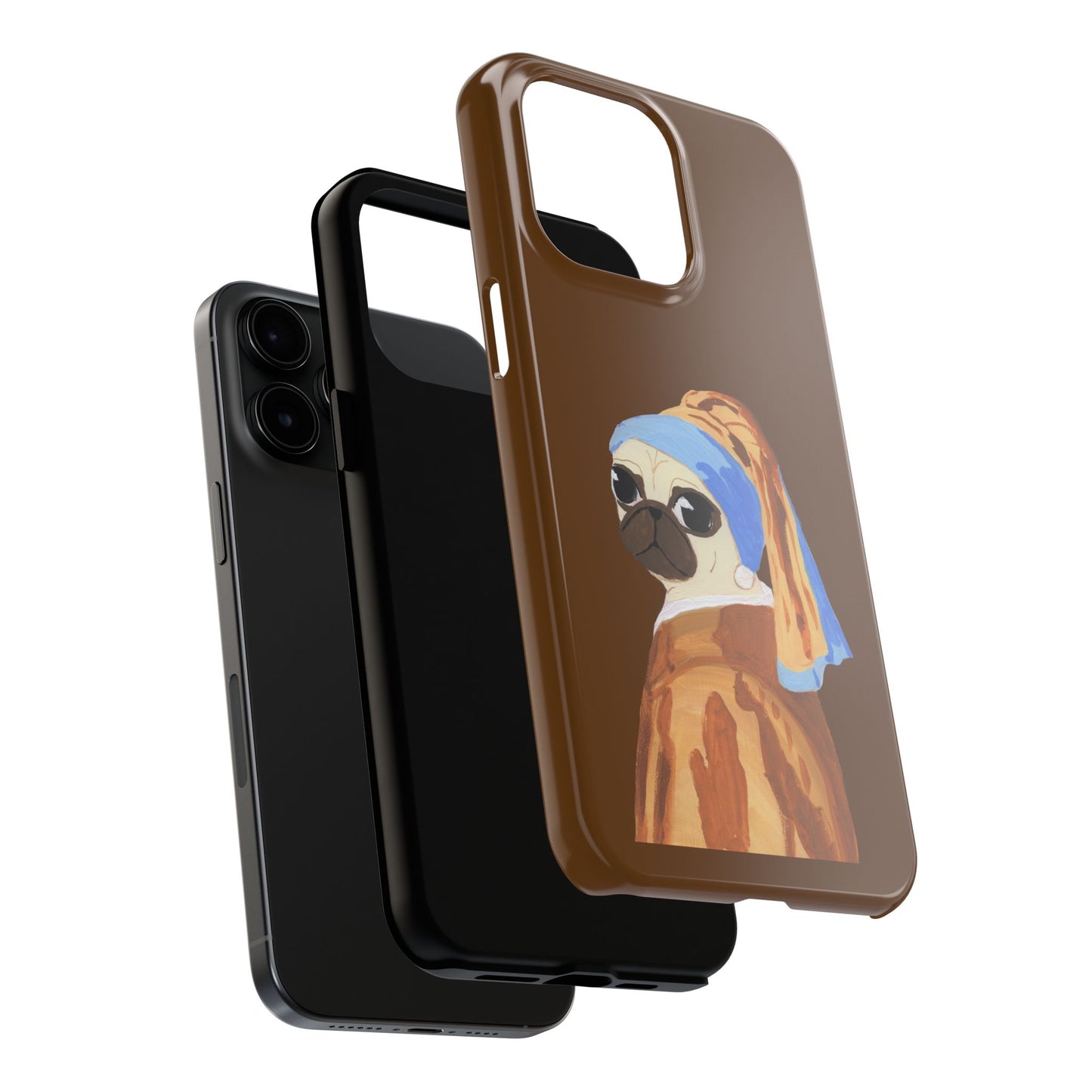 Pug With A Flair For Accessorizing Art Tough Phone Case - Unique Pug Lover Gift
