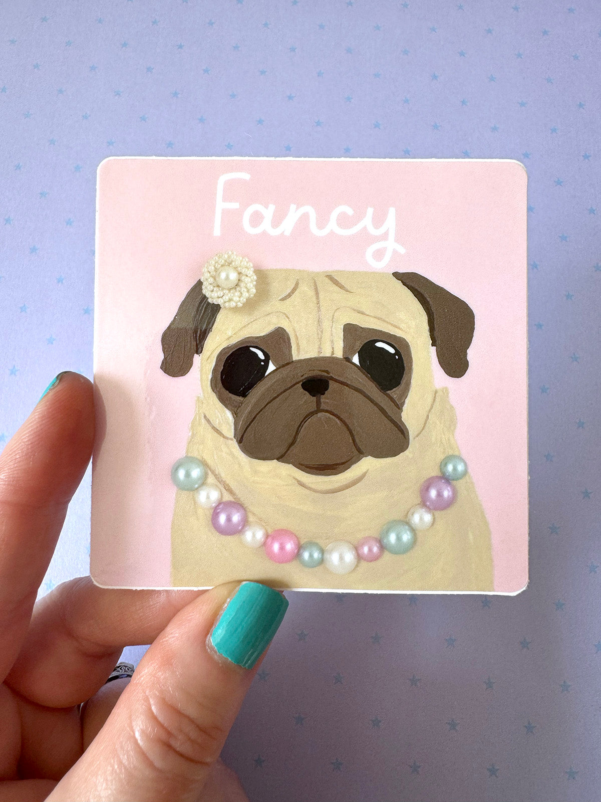 Fancy - Pug Vinyl Sticker