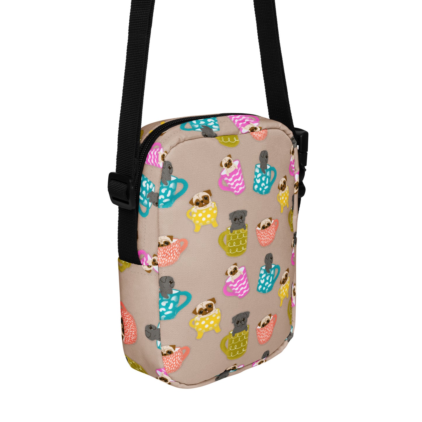 Pugs In Mugs - Utility crossbody bag