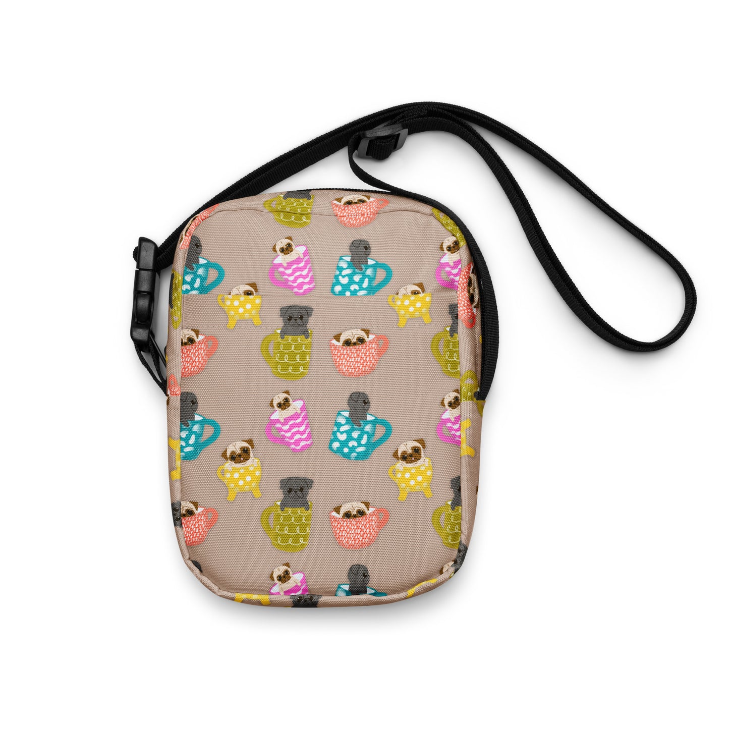 Pugs In Mugs - Utility crossbody bag