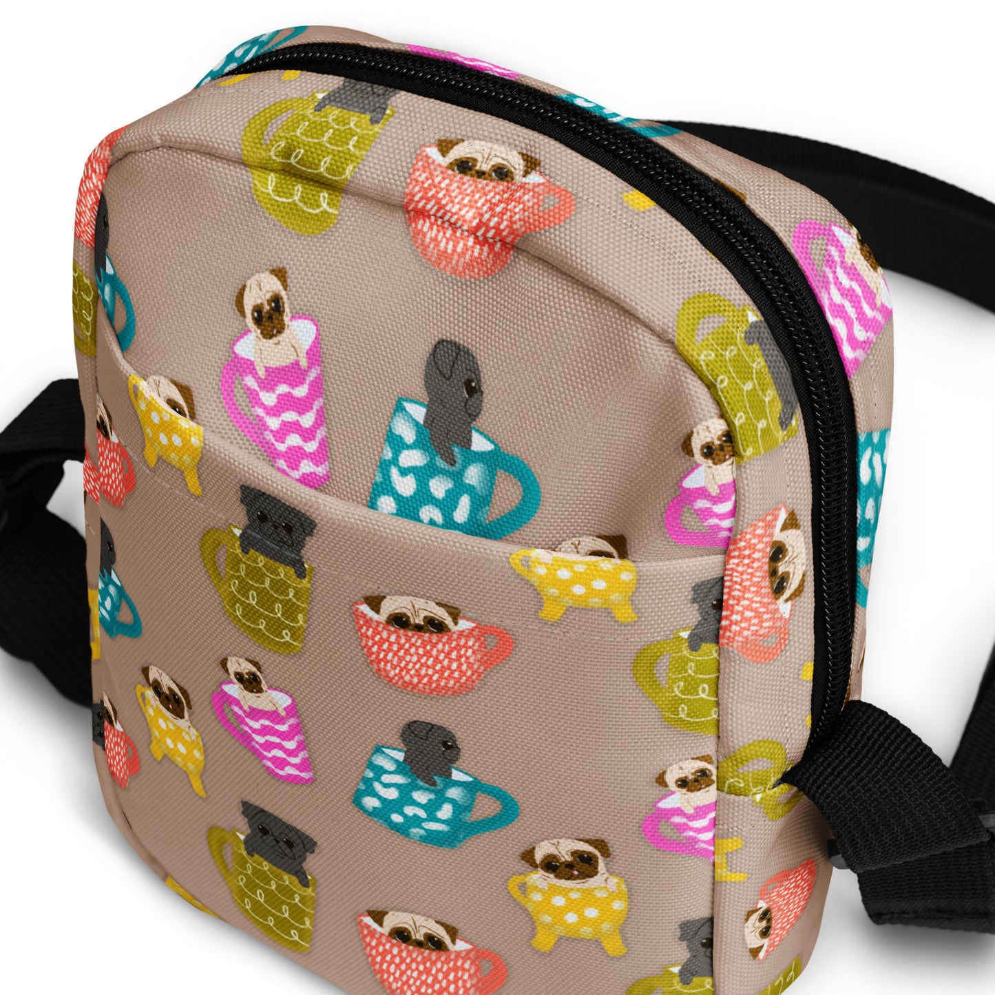 Pugs In Mugs - Utility crossbody bag