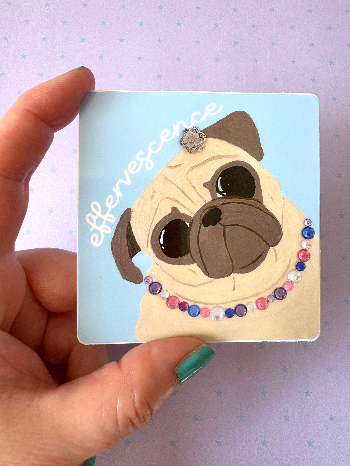 Effervescence - Pug Vinyl Sticker