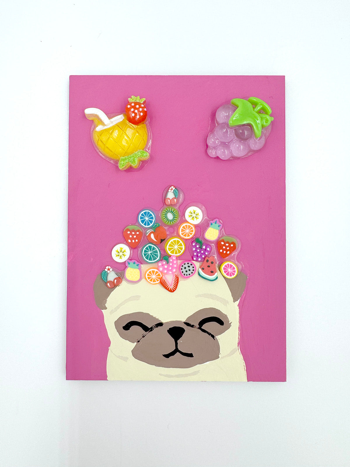 Fruity - Original Pug Painting - 100 Paintings Unleashed no. 52