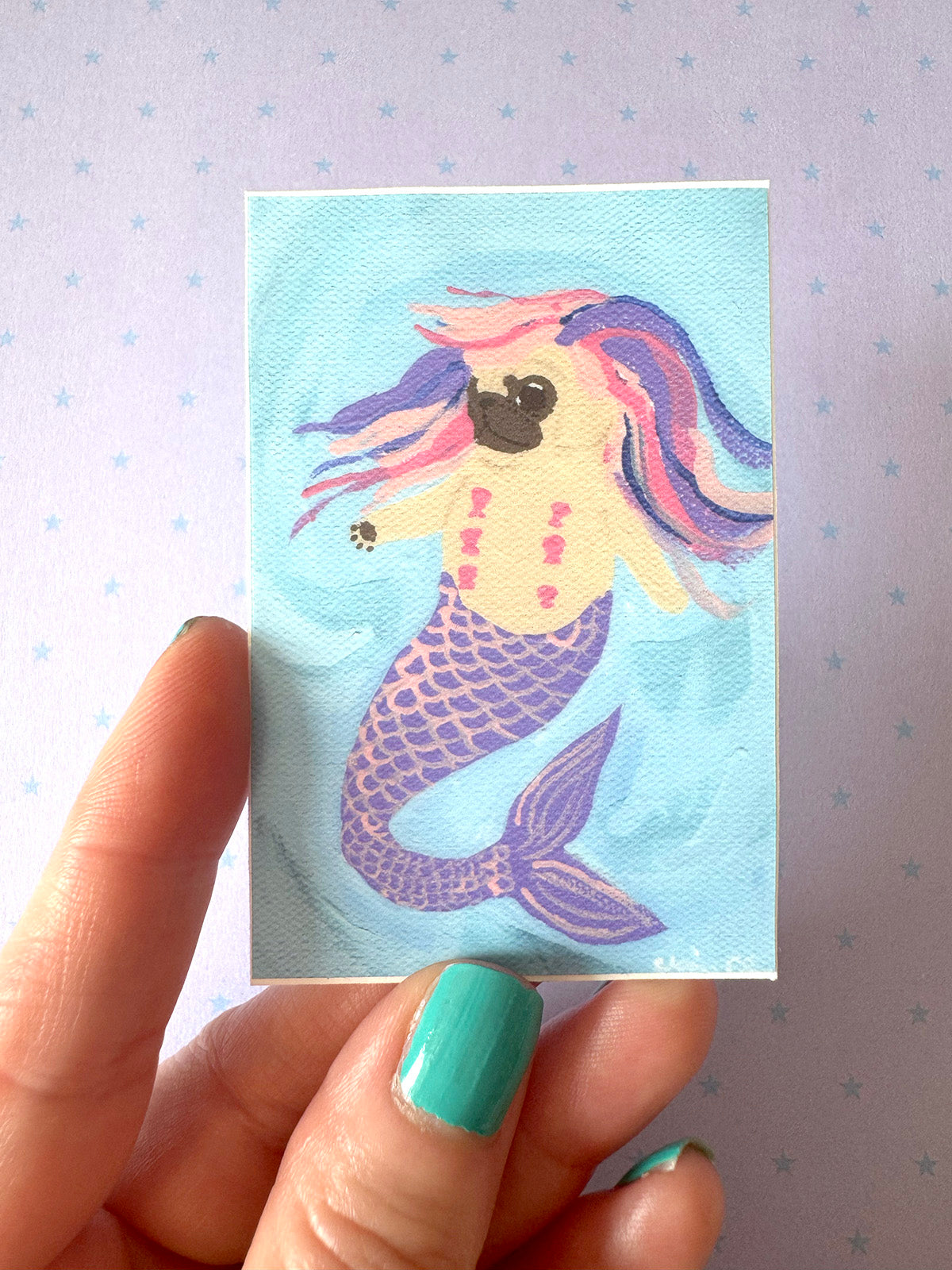 Merpug - Pug Vinyl Sticker