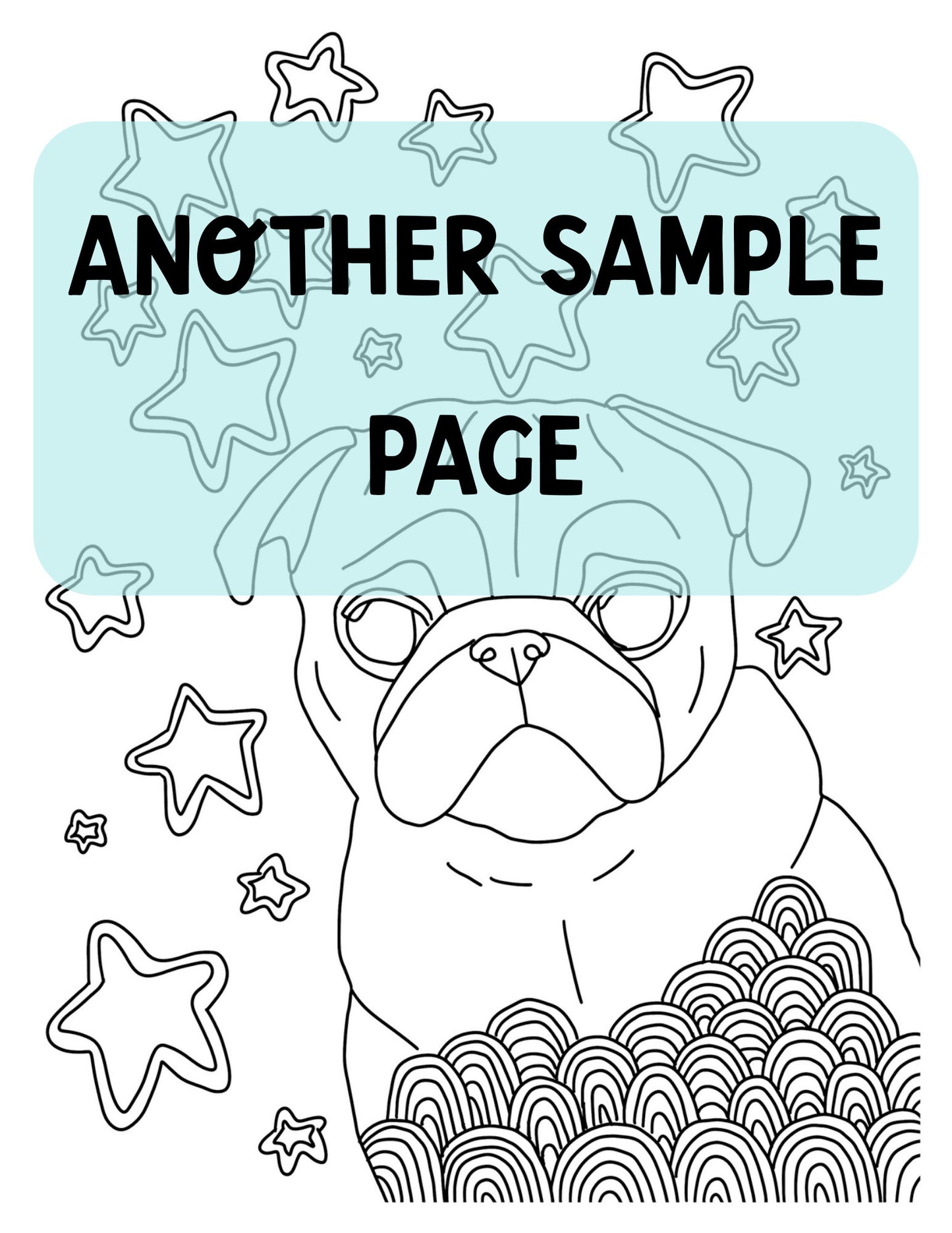 Sprinkle Happiness - Instantly Downloadable Printable Pug Art Coloring Book