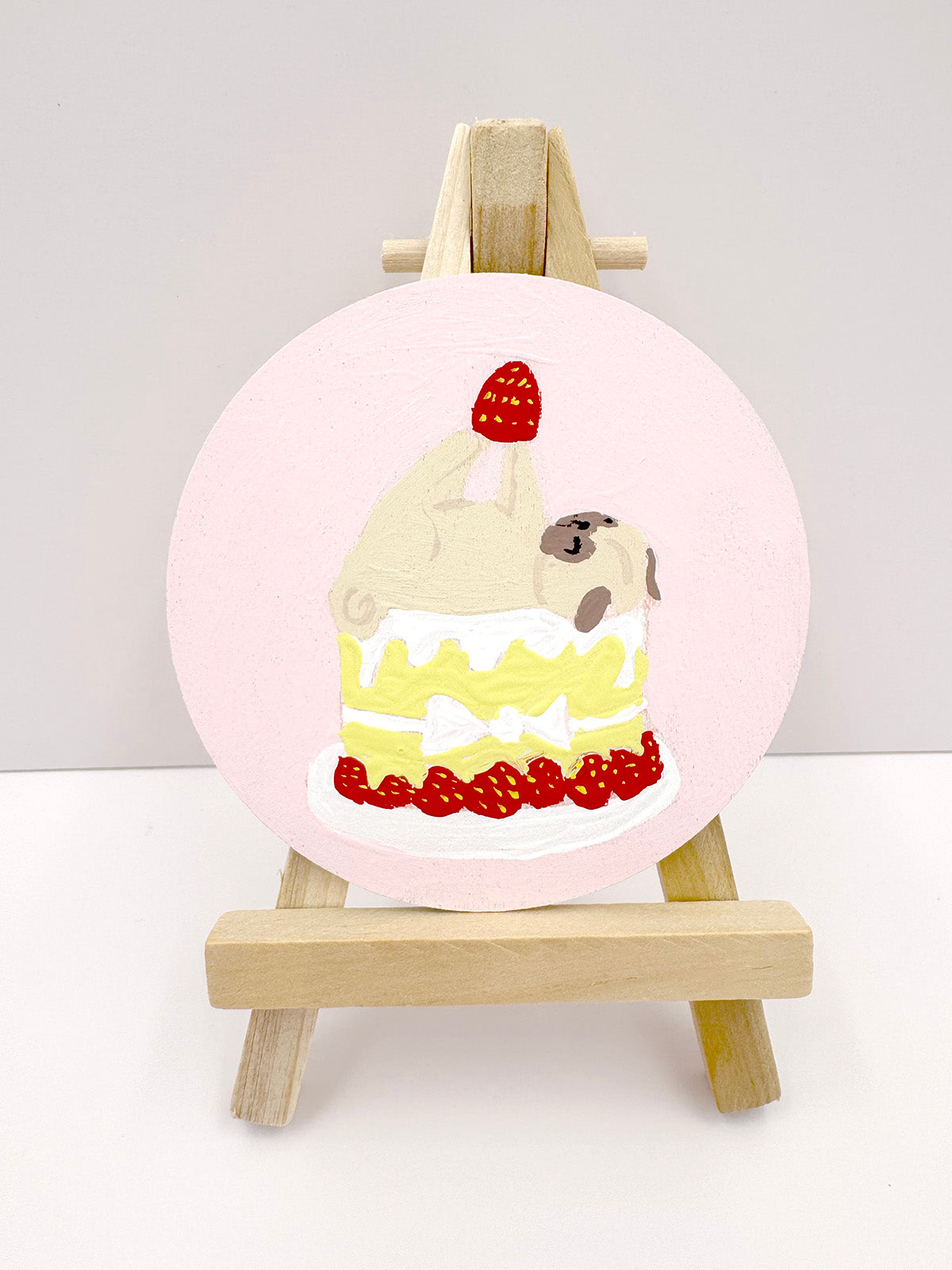 Piece Of Cake! - Original Pug Painting - 100 Paintings Unleashed no. 33
