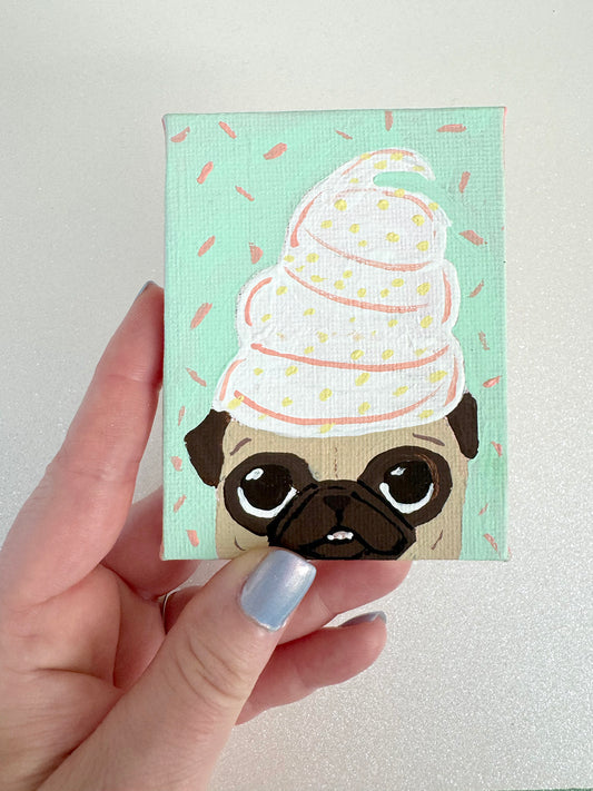 Whipped Cream Pug - 2025 Miniature Painting Collection - 46/50