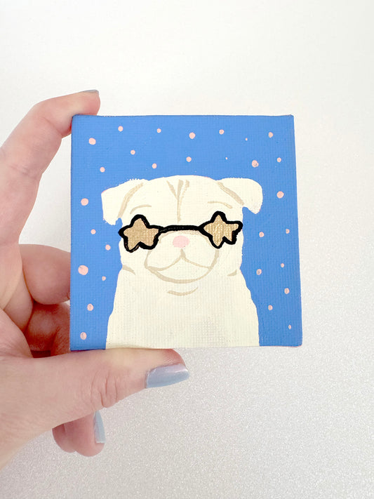 White Pug Love - 2025 Miniature Painting Collection - 47/50