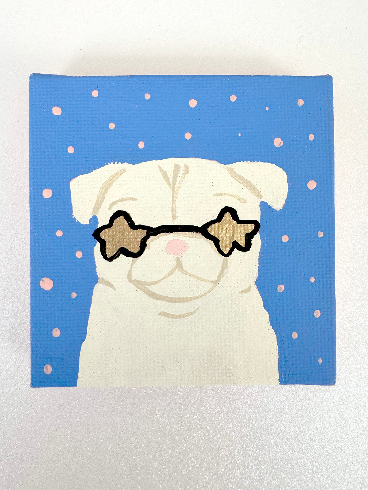 White Pug Love - 2025 Miniature Painting Collection - 47/50