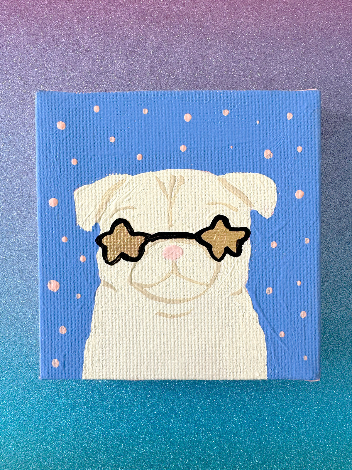 White Pug Love - 2025 Miniature Painting Collection - 47/50