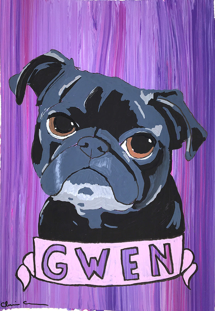 Sedona Pug Social Exclusive! Custom Sketch Portrait