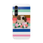 Cute Fawn Pug Floral Tough Phone Cases -  Unique Gifts for Dog Owners