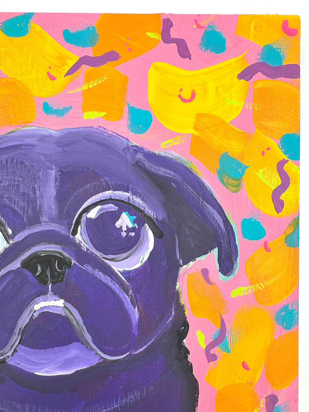 Ode To Lisa - Original Pug Painting - 100 Paintings Unleashed no. 19