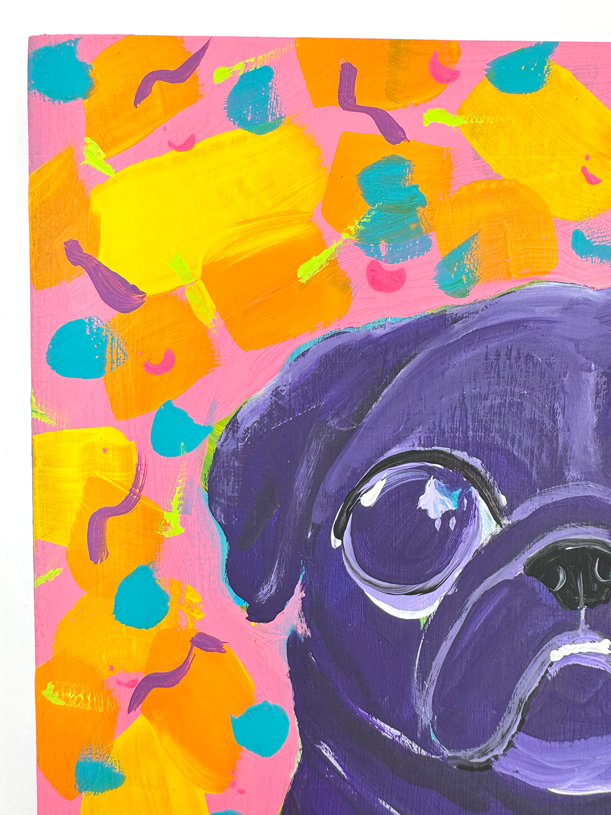 Ode To Lisa - Original Pug Painting - 100 Paintings Unleashed no. 19