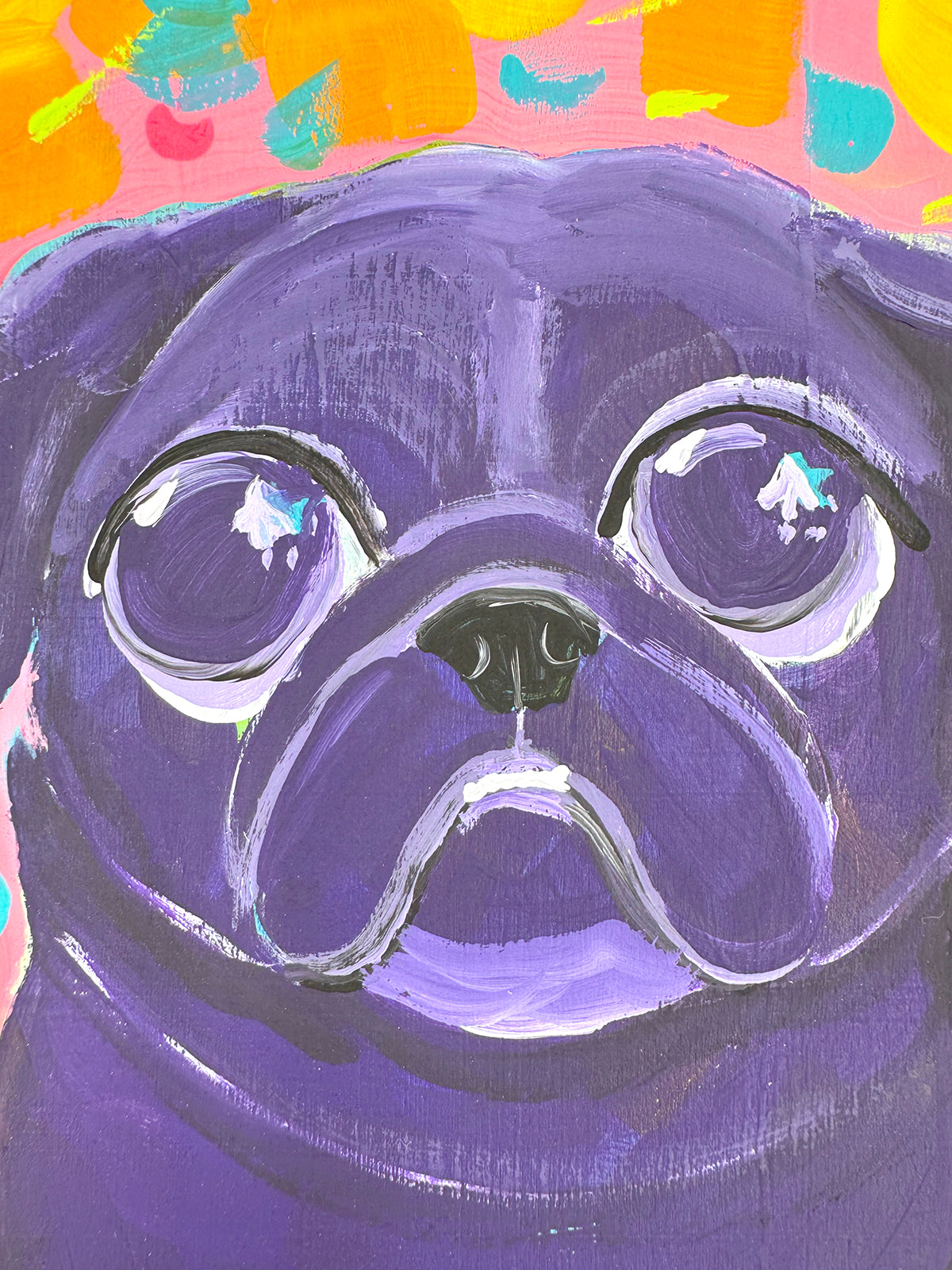 Ode To Lisa - Original Pug Painting - 100 Paintings Unleashed no. 19