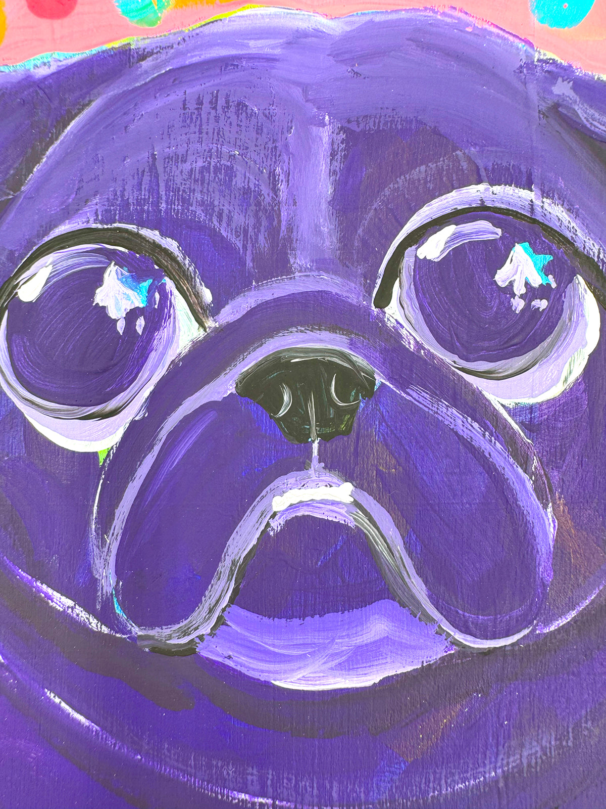 Ode To Lisa - Original Pug Painting - 100 Paintings Unleashed no. 19