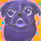 Ode To Lisa - Original Pug Painting - 100 Paintings Unleashed no. 19