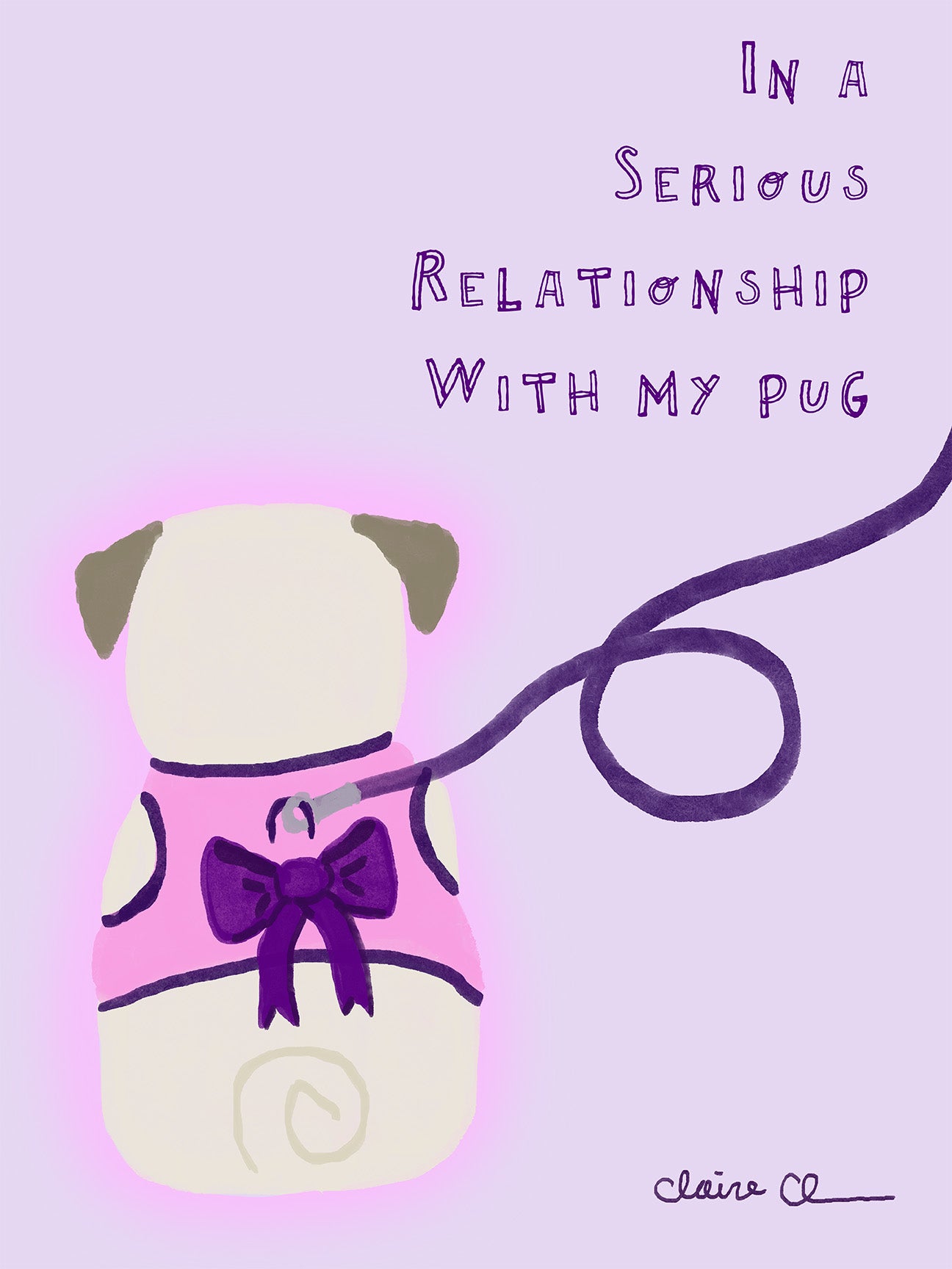 In A Serious Relationship With My Pug - Funny Pug Vinyl Sticker
