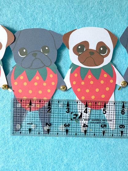 Strawpuggies Garland - Printable Strawberry Pug Garland