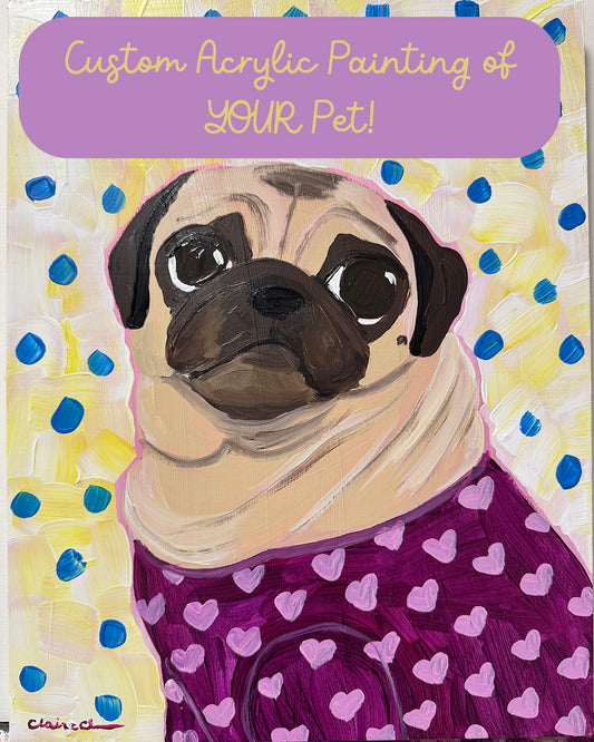Custom Portrait of YOUR Pet - Acrylic on Wood!