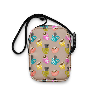 Pugs In Mugs - Utility crossbody bag