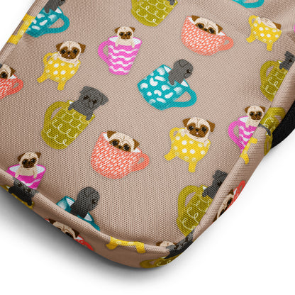 Pugs In Mugs - Utility crossbody bag
