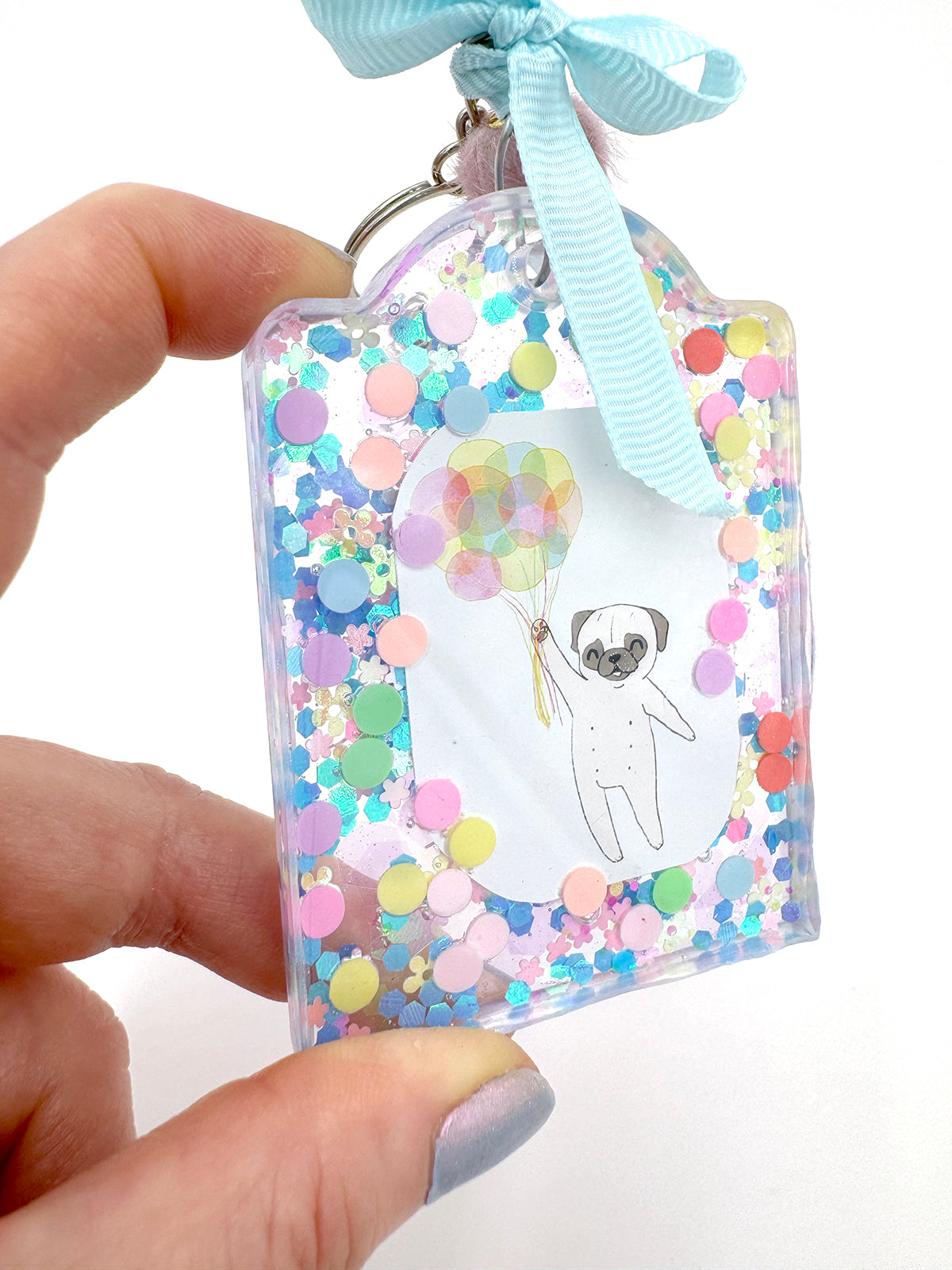 Pug Bag Charm - Up, Up and Away!