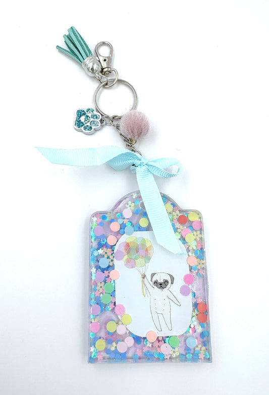 Pug Bag Charm - Up, Up and Away!