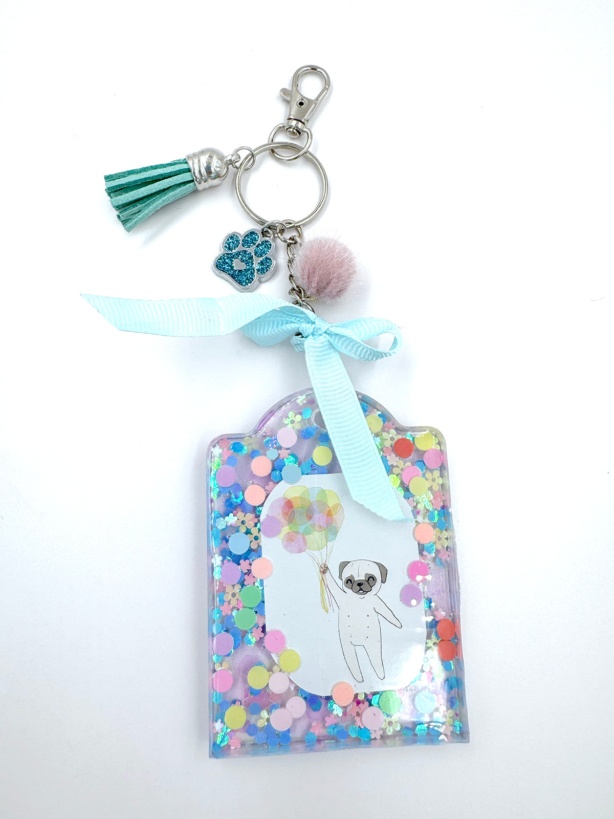 Pug Bag Charm - Up, Up and Away!