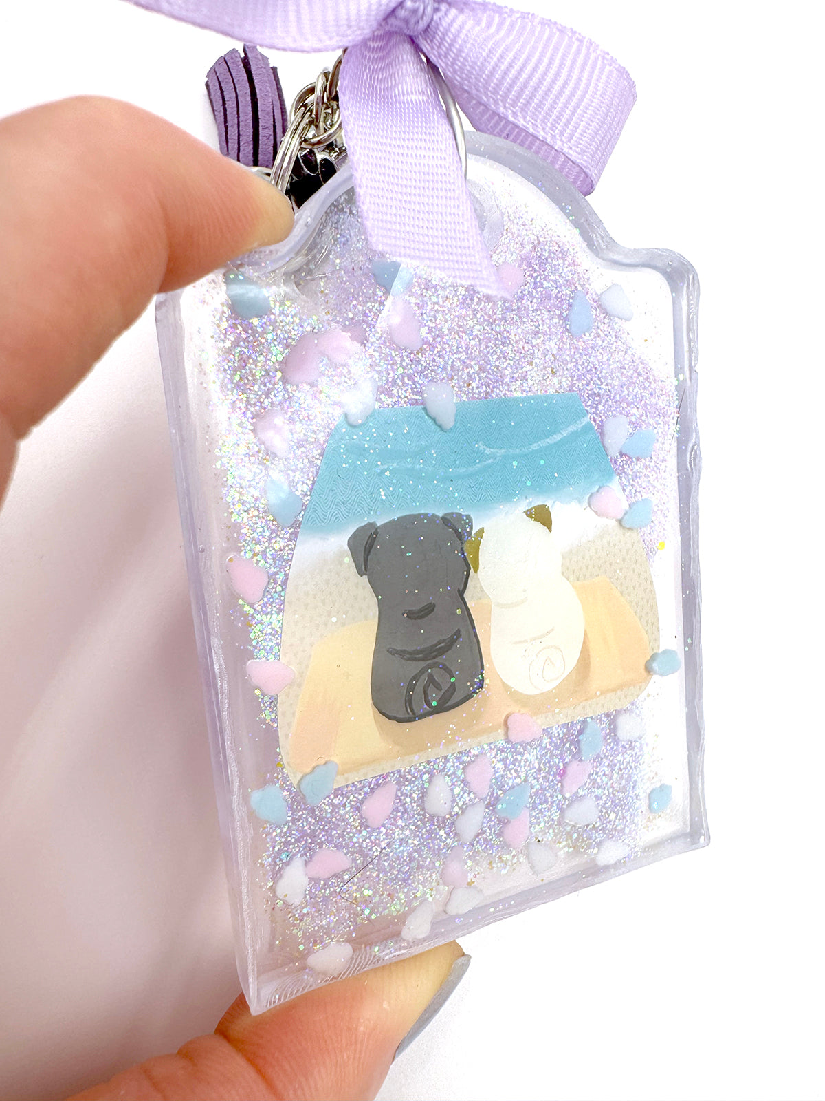 Pug Bag Charm - Beach Pugs
