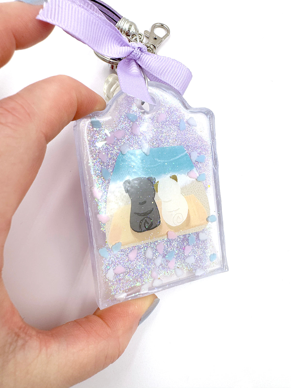 Pug Bag Charm - Beach Pugs