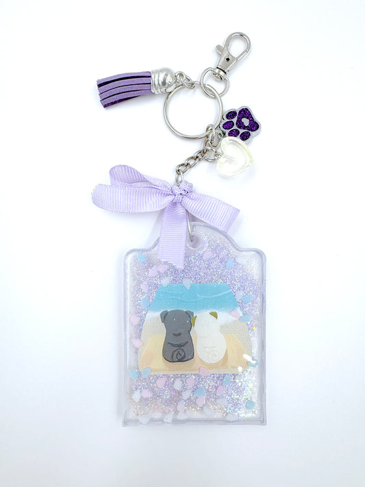 Pug Bag Charm - Beach Pugs