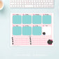 Black Pug Weekly Planner Sheet - Instantly Downloadable Printable