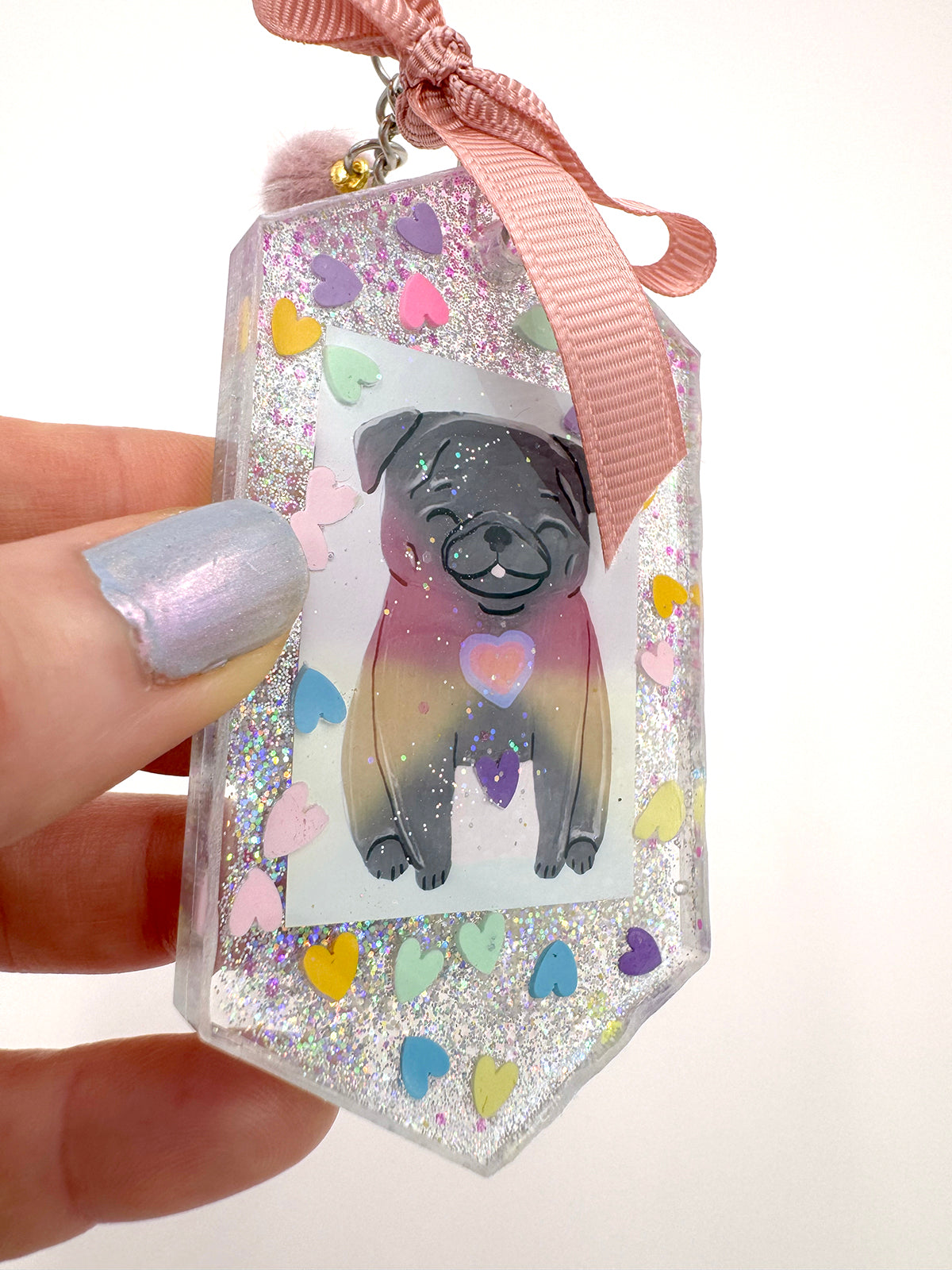 Pug Bag Charm - Love Power