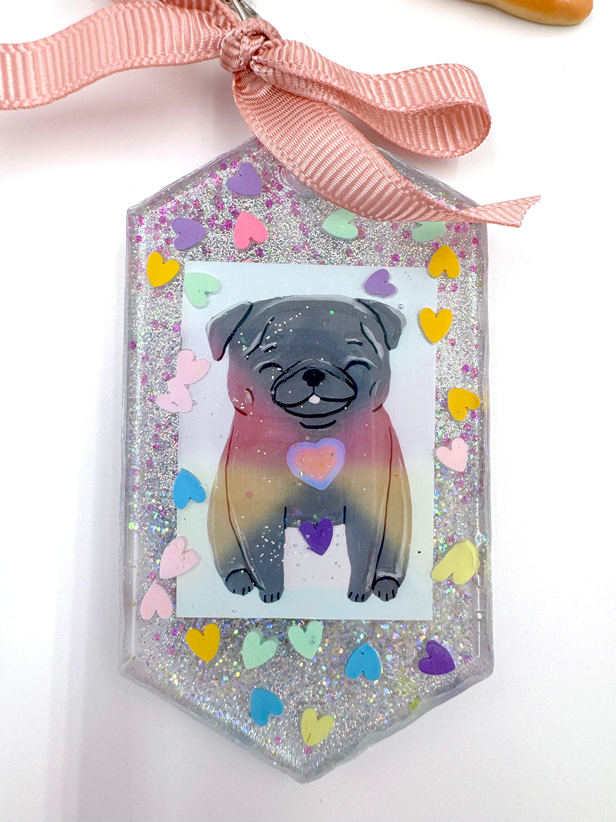 Pug Bag Charm - Love Power