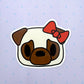 Hello Pug - Cute Pug Vinyl Sticker