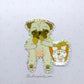 Chimkin Love - Holographic Pug Vinyl Sticker - Pug With Fried Chicken