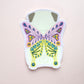 Chubby Butterfly - Fawn Pug - Whimsical Pug Vinyl Sticker
