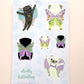 Chubby Butterfly Pugs - Vinyl Sticker Sheet