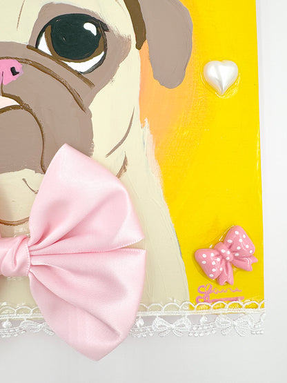 Coquette Pug - Original Pug Painting - 100 Paintings Unleashed no. 17